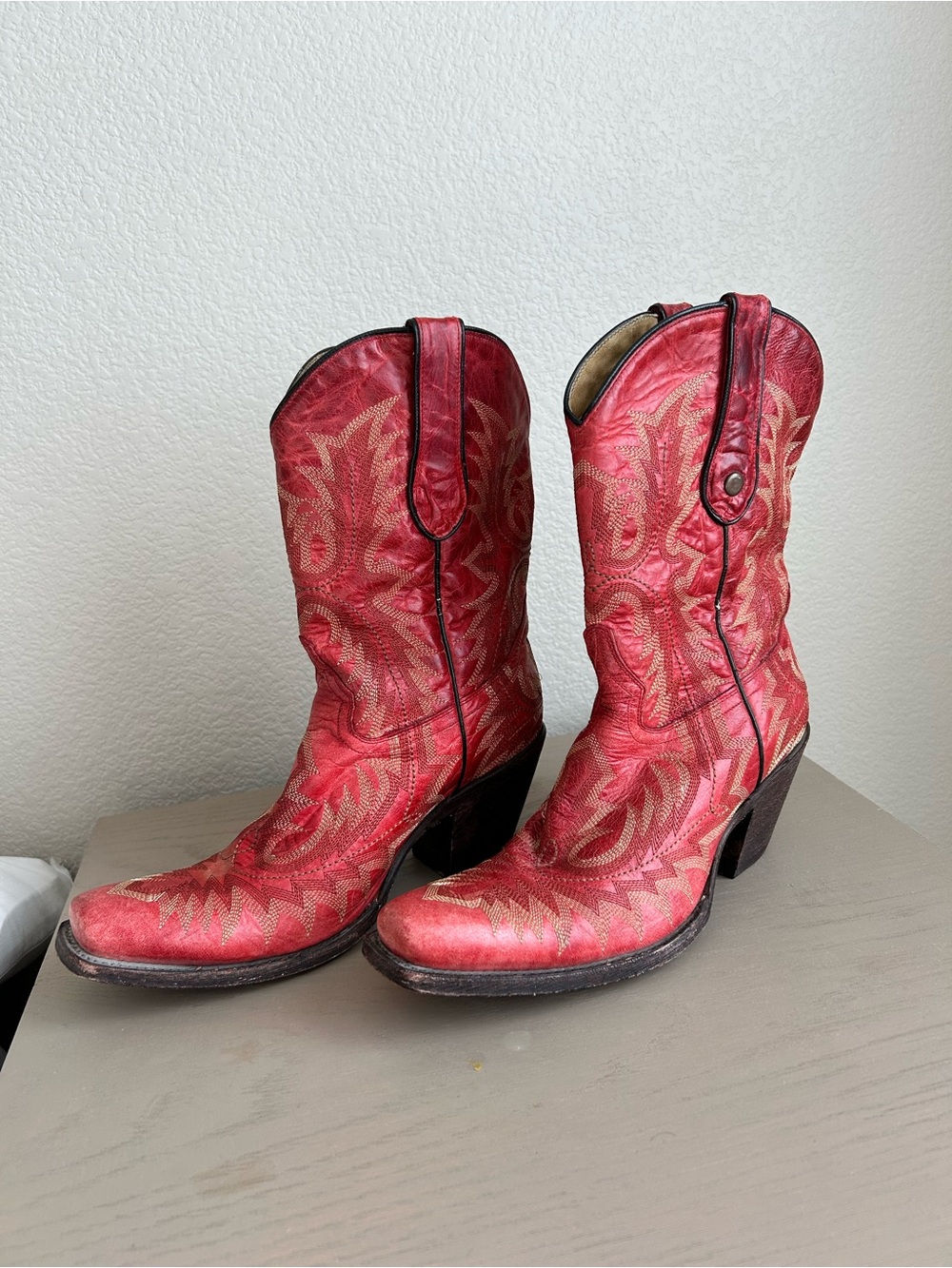 Corral Women’s Red Embroidered Western Heeled Boots